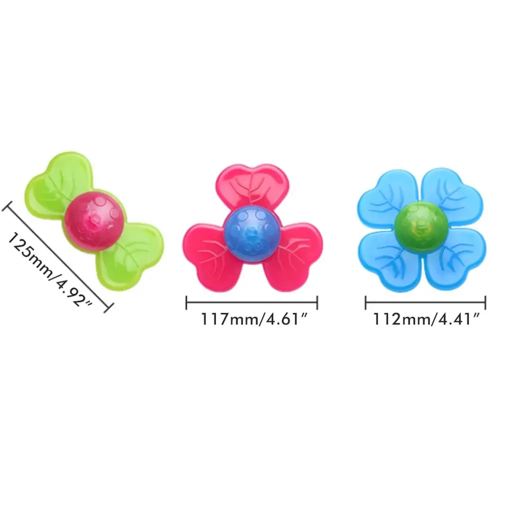 회전 흡입컵 회전 장난감, 빨판 목욕 장난감, 3 개