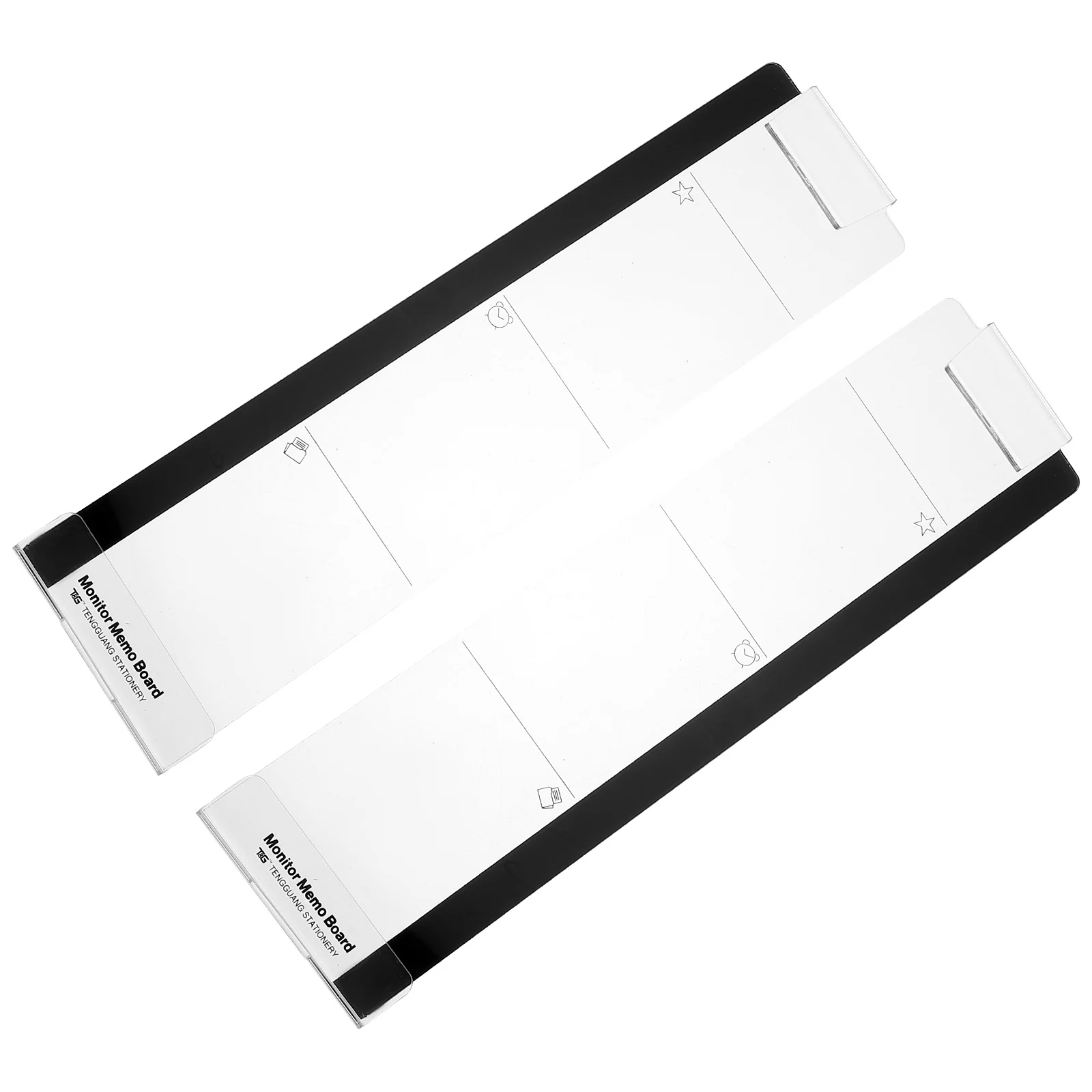 

2pcs Transparent Phone Holder Set Memo Board For Monitor Message Reminder Household Computer Accessory Watch