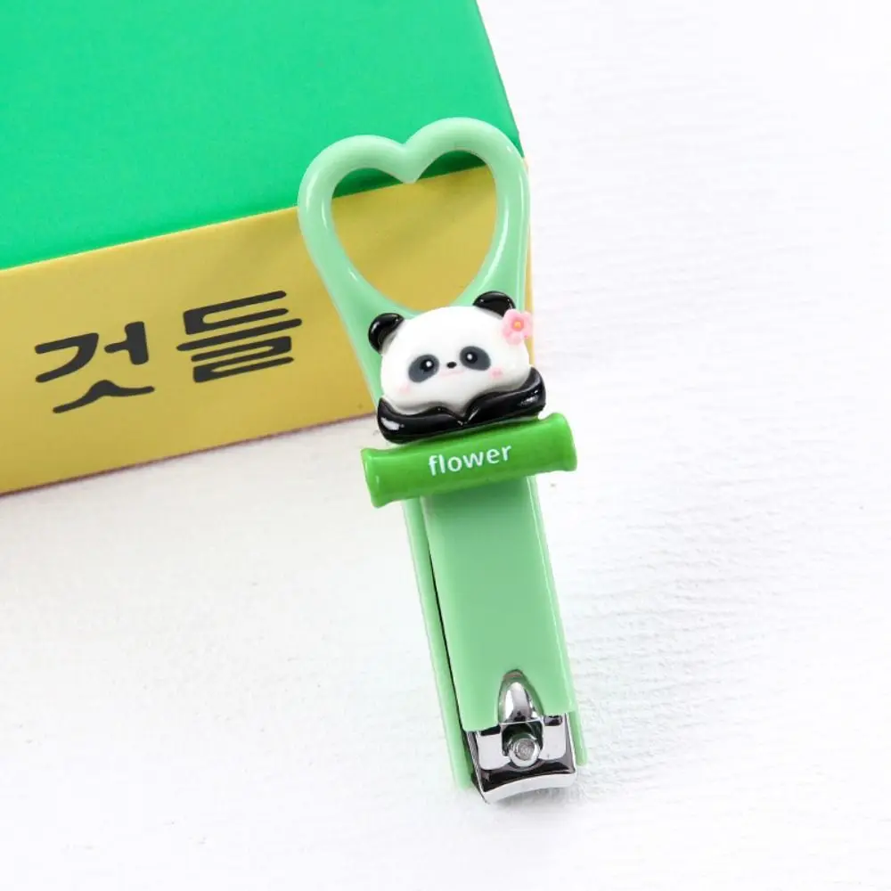 Safety Cartoon Panda Nail Clippers Lovely Sharp And Durable Nail Cutter Practical Use Prevent Splashing Nail Care Tools Women