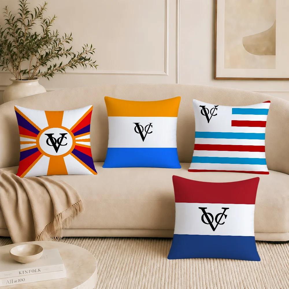 D-Dutch East India Company V-voc Soft Pillowcase Double Sided Sofa Home Living Room Decor Bed Hogar Pillowcover Gift