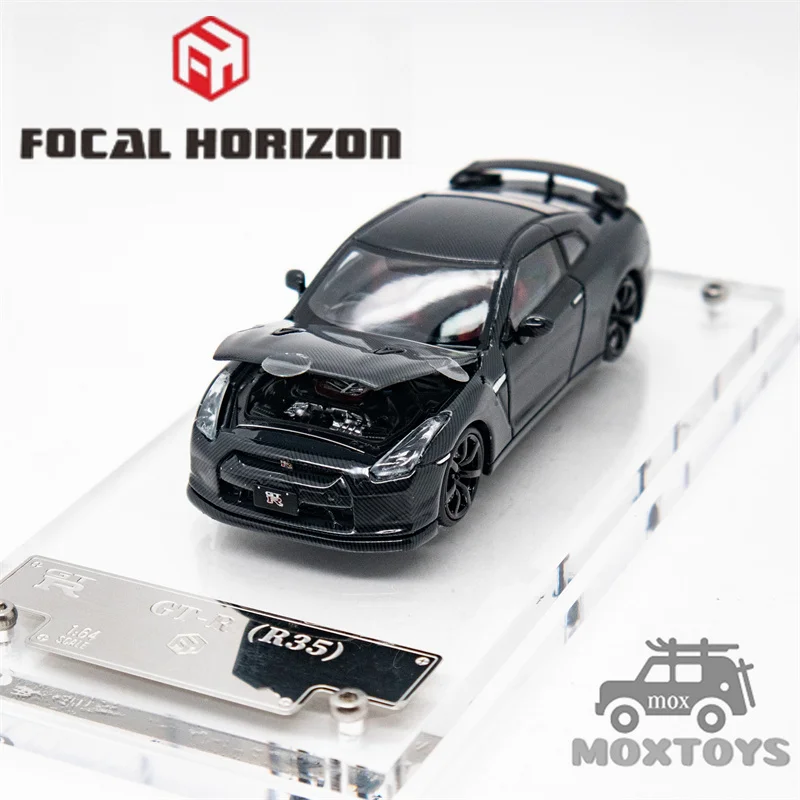 Focal Horizon FH 1:64 GT-R R35 Full Carbon Black Limited999 Diecast Model Car