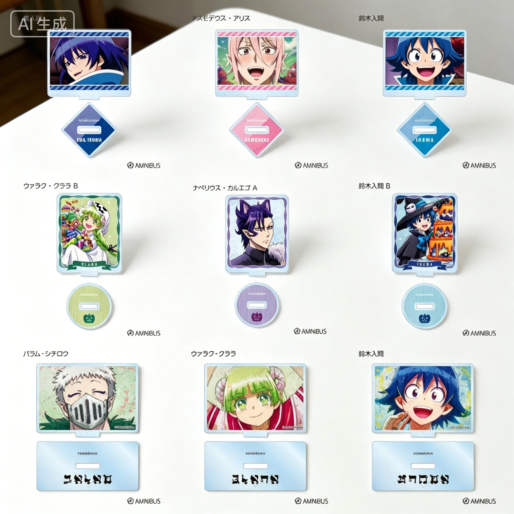Anime Welcome to Demon School! Iruma-kun Iruma Suzuki Asmodeus Alice Acrylic Stand Model Plate Keychains Desk Decor