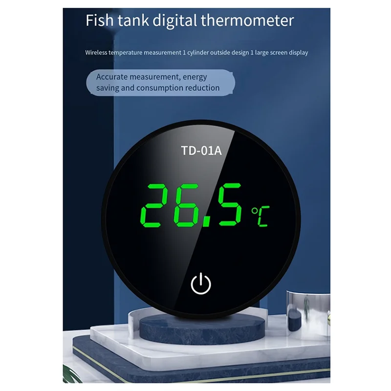 AB15-Fish Tank Thermometer Aquarium Thermometer Touch Stick Digital Aquarium Thermometer LED Display