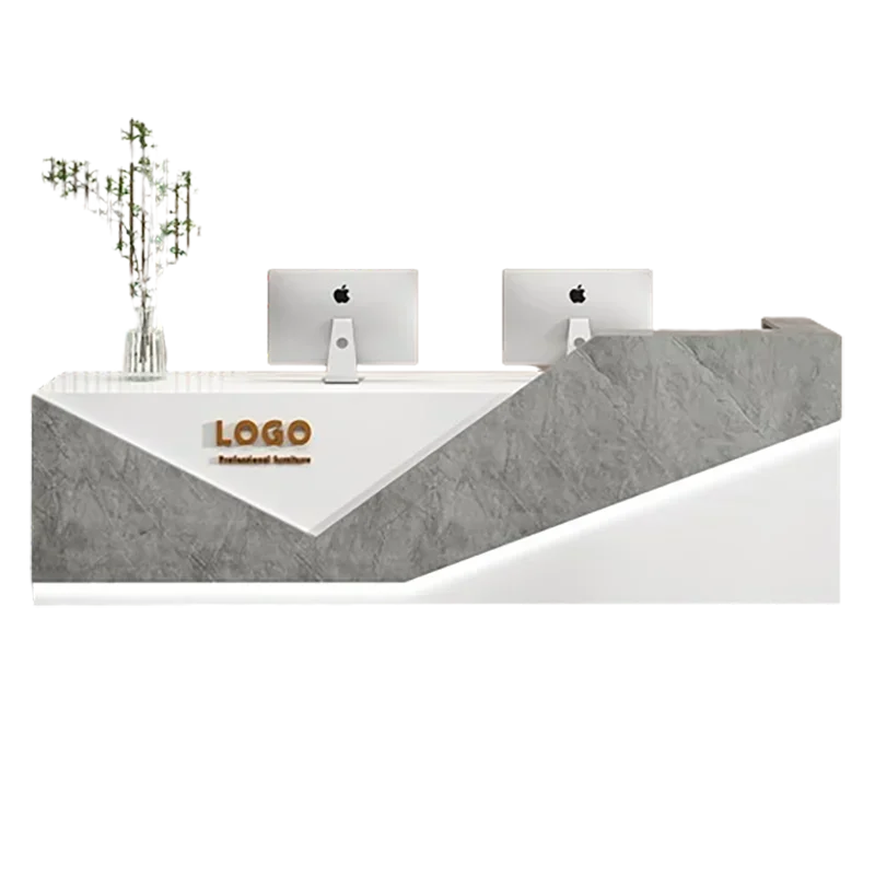 

Reception Desks Design Stylish Luxury Modern Reception Desks Front Checkout Mostrador Negocio Commercial Furniture on sale