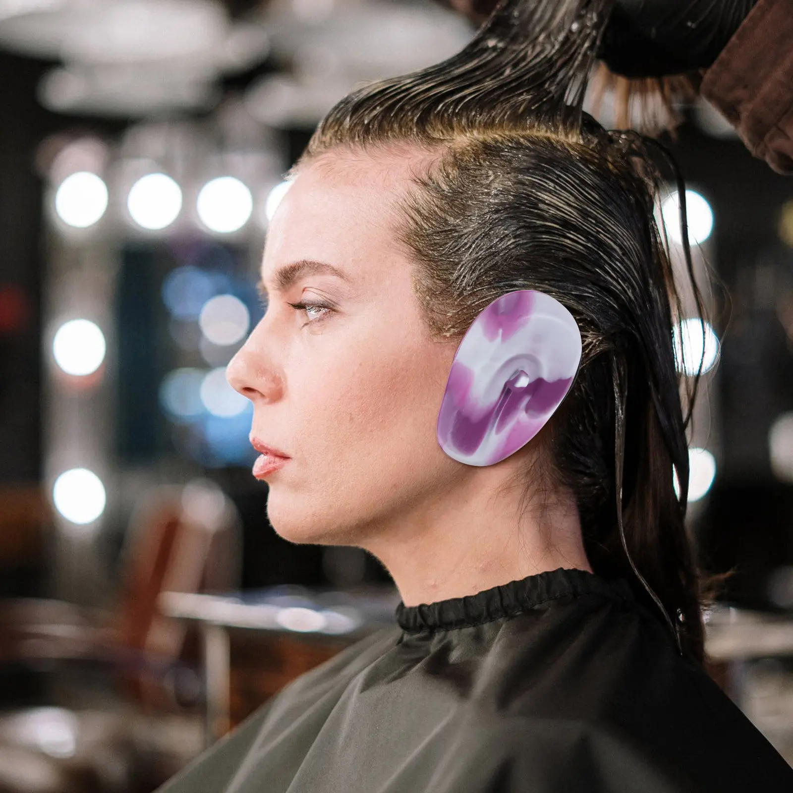 

1 Pair Waterproof Silicone Ear Covers for Hair Dye Soft Comfortable Ear Protectors Suitable for Salon Barber Use