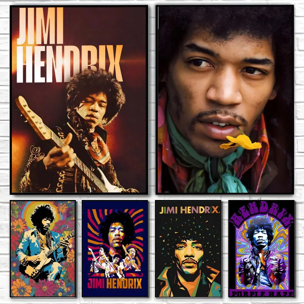 Singer Jimi Hendrix Poster Poster High Quality Wall Art for Home Office Bedroom Living Room Perfect