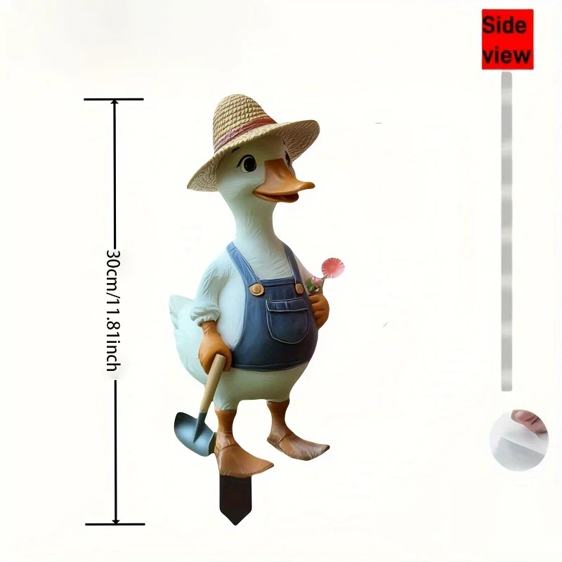 1PCS Playful Duck Garden Decoration Pile Outdoor Decoration Lawn Decoration Outdoor Festival Party Decoration Embellishment
