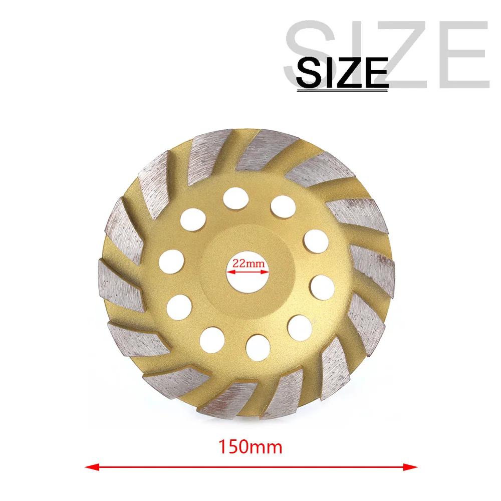 80/100/125/150/180 mm Diamantsegment-Schleifbecher-Radscheibe für Beton, Granit, Stein, Keramik, Schleifscheibe, 1 Stück