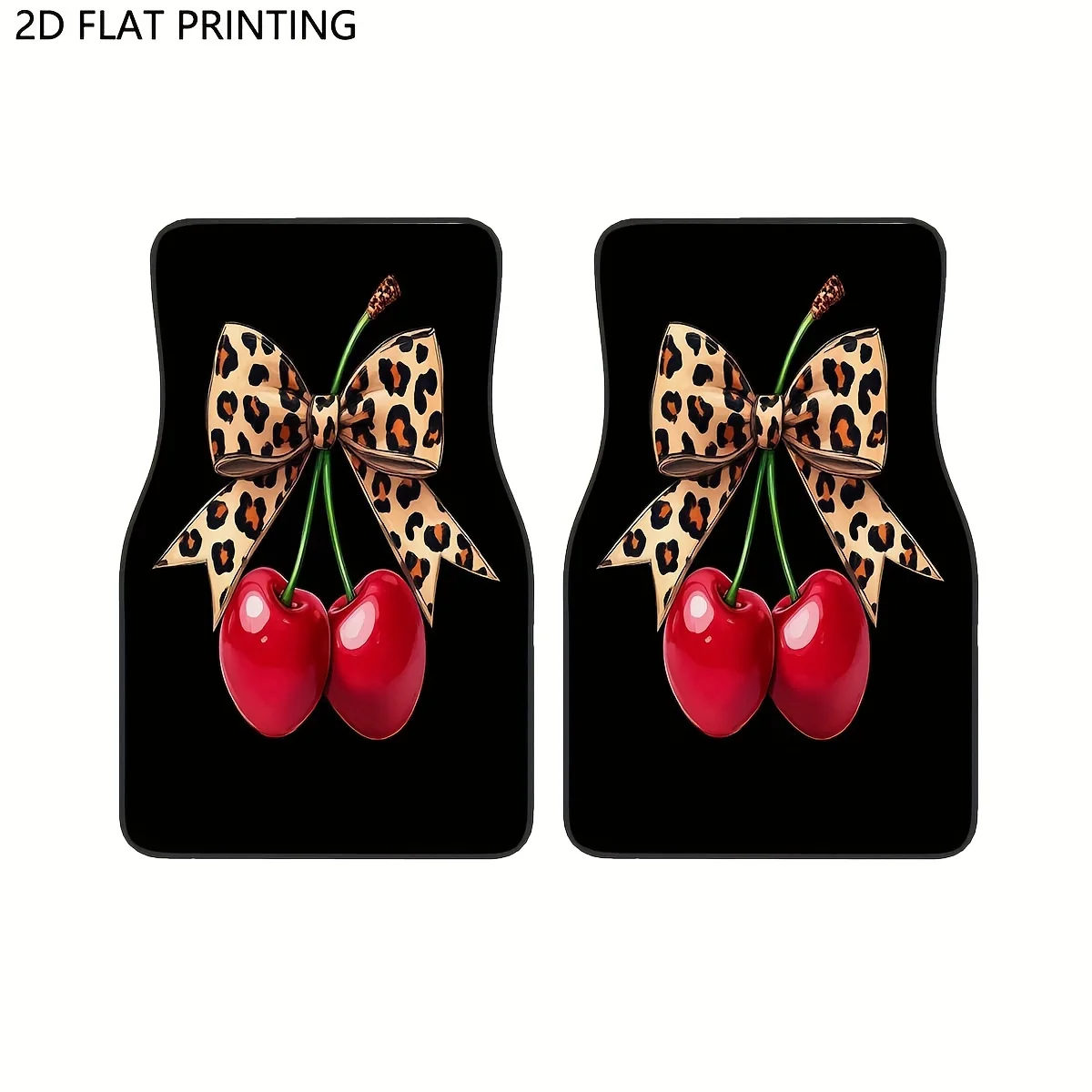 

2 шт./4 шт. Автомобильные коврики, напольный коврик с леопардовым вишней, автомобильные коврики, всесезонные напольные коврики для автомобилей, автомобильные вкладыши, автомобильные коврики для салона, декабрь