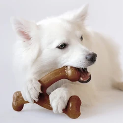 Dog Toys Food Grade Nylon Durable Dog Chews Bacon Flavor Real Bone Shape Attracts Pets Suitable For Dogs To Chew And Clean Teeth