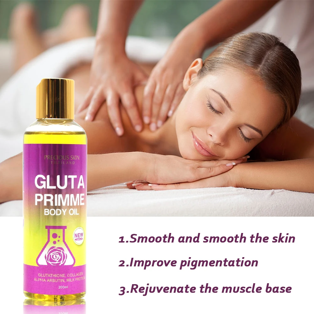 5D GLUTA Thailand Gluta Primme Essential Oil with Collagen Arbutin Milk Protien Whitening Brightening Nourishing Body Care Oil