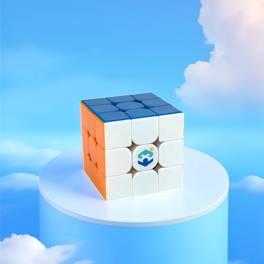 Cubo magnetico singolo senza adesivo Versione antica X3 Struttura classica a vite ABS naturale Cubo magico ecologico Puzzle Miglior regalo