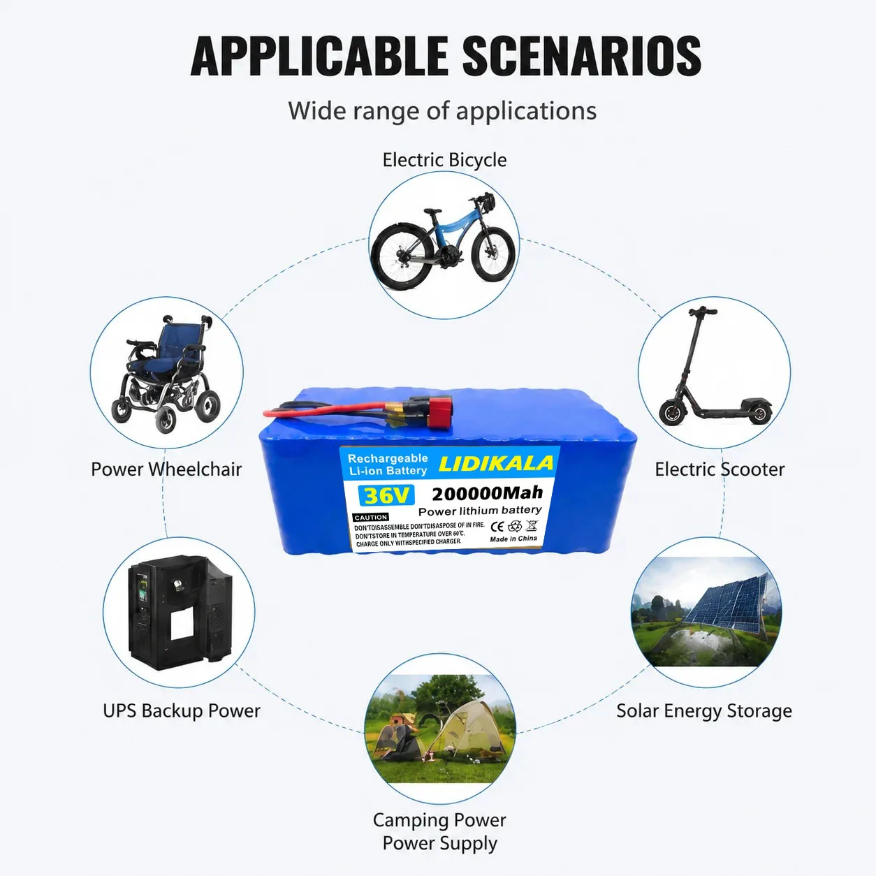 Nueva batería de iones de litio de 36V 200Ah 1000W 10S4P DC/T, paquete de baterías de 200Ah para bicicleta eléctrica de 42v, scooter eléctrico con BMS