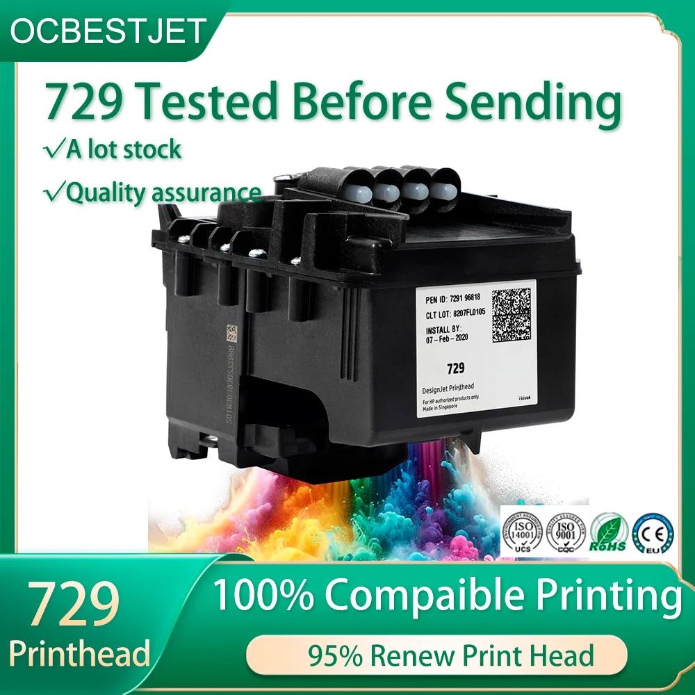 

Replacement 729 Printhead (with Chip) for HP DesignJet T830 MFP & T730 Large Format Plotter