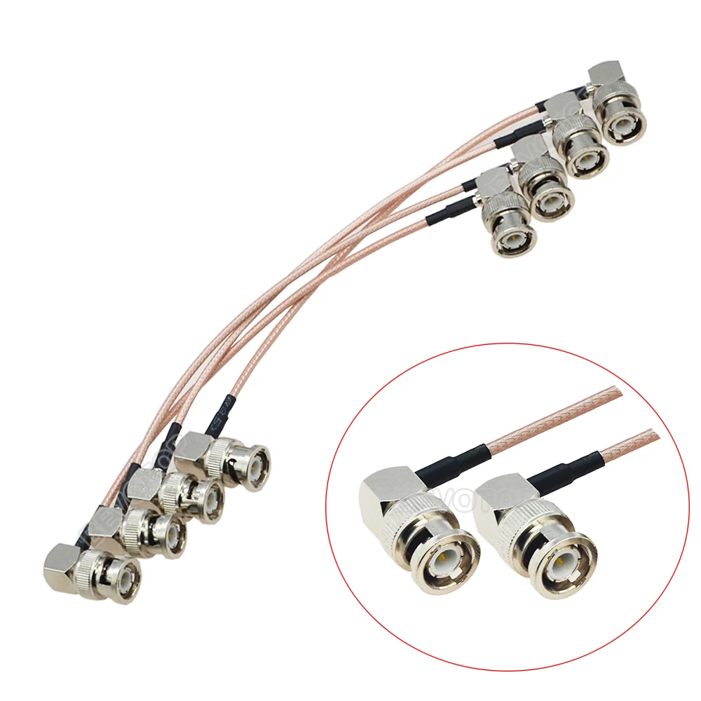 RG-316 BNC Male Right Angle to SMB Male/Female Connector RG316 Cable 50-3 Ohm RF Coaxial Pigtail Extension Cord Jumper Cable