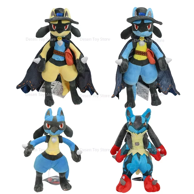 4 Styles Pokemon Plush Lucario Shiny Lucario Halloween Christmas Mega Lucario Cartoon Stuffed Peluche Toys Gifts For Children