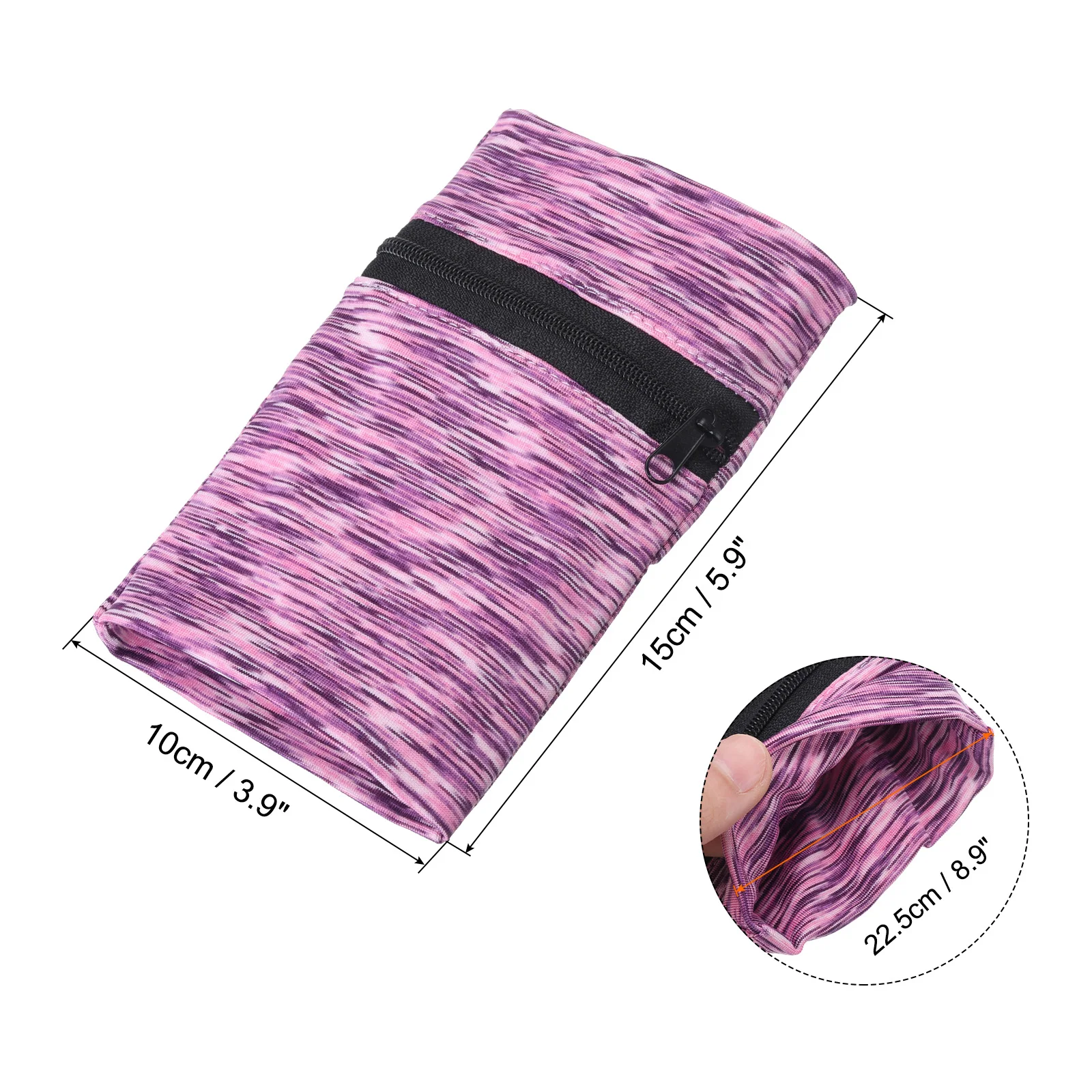 1/2/3pcs Zipper Running Bags Lightweight Wrist Wallet Pouch for Phone Key Card Sweatband Gym Fitness Cycling Wristband Arm Bag