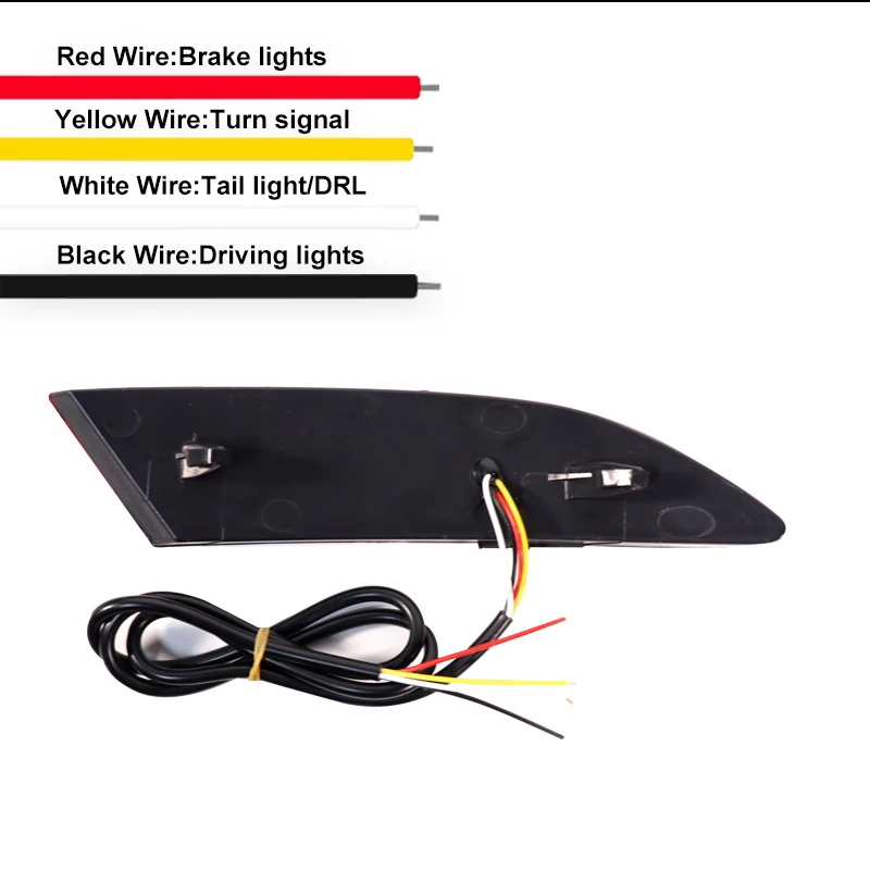 2 قطعة عاكس الوفير الذيل الفرامل أضواء الضباب الخلفي ل 2012-2014 فورد التركيز وظيفة ك الذيل والفرامل ومصابيح الضباب الخلفية بدوره إشارة