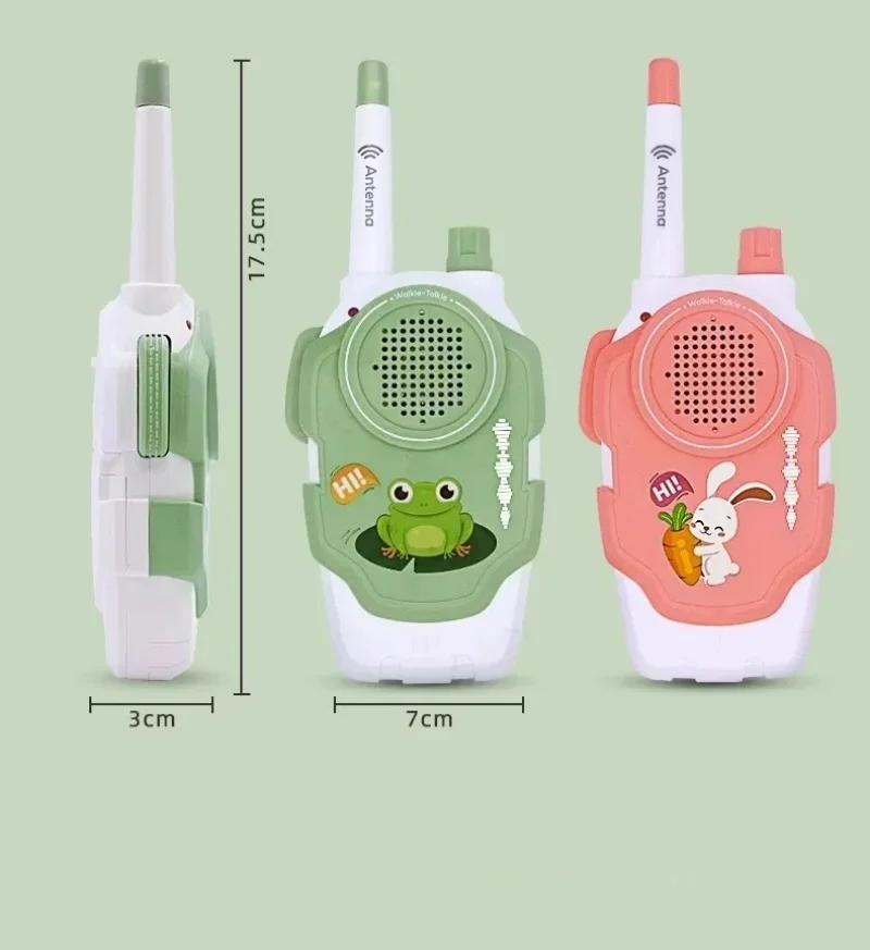 Walkie Talkie de juguete para niños y niñas, intercomunicador de distancia de 300 metros, interfono de dibujos animados, regalos de cumpleaños