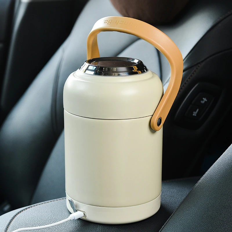 USB Electric Lunch Box Large Capacity Stainless Steel Insulation Bento for Student Office Thermal Heating Food Warmer Container view 5