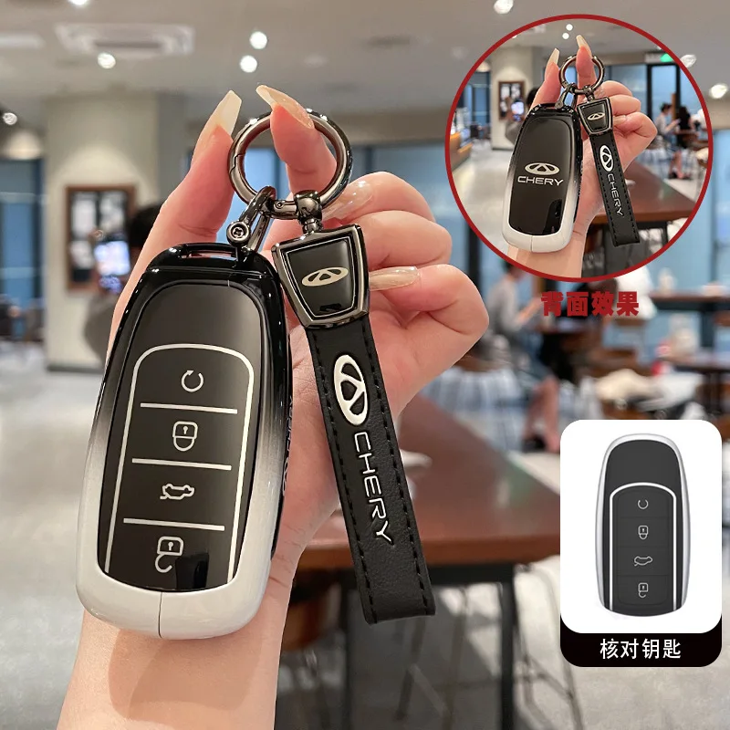 Car Key Case Cover Holder For Chery JAECOO Tiggo 8 Arrizo 5 PRO GX 5x EQ7 Omoda Tiggo 7Pro Smart Remote Control Key Pocket Bag