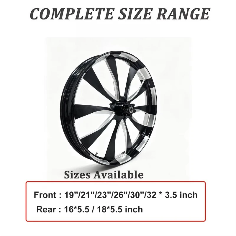 Factory-Direct Forged Front Wheels for  | 6061-T6 Aluminum, Black-Silver Dual-Color, Sizes 19-32