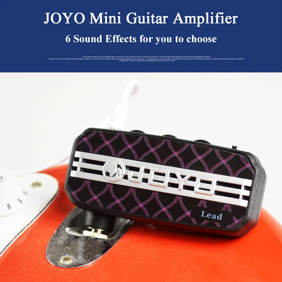 JOYO JA-03 Mini Guitar Amplifier Amp Pocket Powerful 6 Sound Effects Metal&Lead&English Channel&Super Lead&Tube Drive & Acoustic