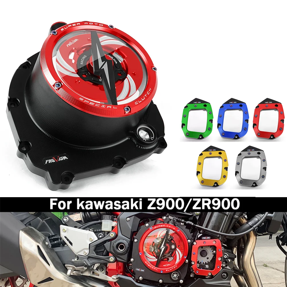 2026 Z900 Engine Clear Clutch Cover For Kawasaki Z900 ZR900 Z900RS 2018- 2025 Z 900RS ZR Z 900 Chain Guard Front Sprocket Cover