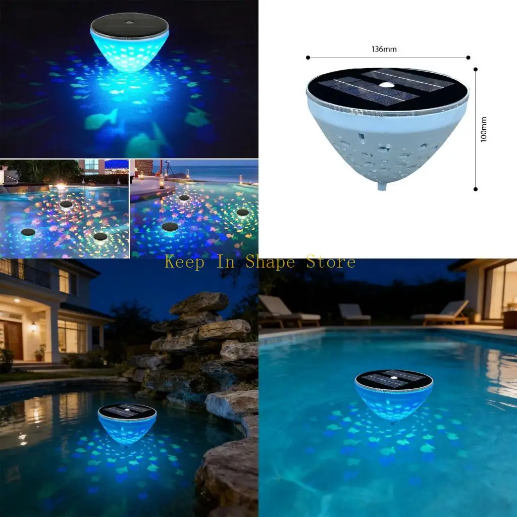 

U1JC 5 Color Changing Sun Activated Floating Light Waterproof LED Circle For Water Fun And Landscape Improvement