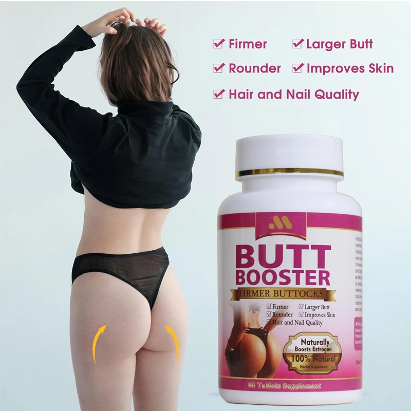 Natural hip lifting medicine, herbal supplement for buttocks, plump HIPS enhancing firmness and attractiveness, 60 capsules