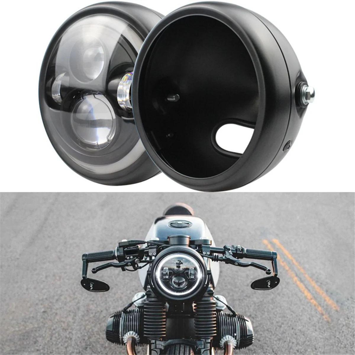 5-3/4 Inch 5.75 Inch Motorcycle Headlights Housing Bucket for Motorcycle Accessories