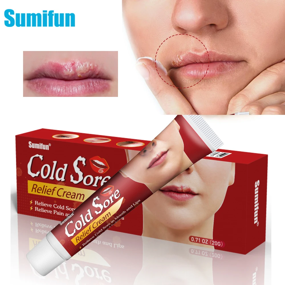 

20G Sumifun Cold Sores Lip Cheilitis Treatment Cream Herpes Antibacterial Ointment Chapped Lips Wrinkles Rehydration Health Care