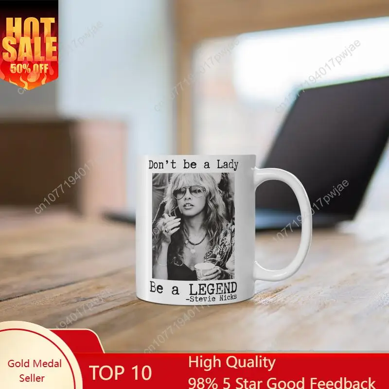

Don't Be a Lady Be a Legend Stevie Nicks Mug Large Coffee Mug Retro Rock and Roll Mug Fleetwood Mac Mug Mother's Day Gift