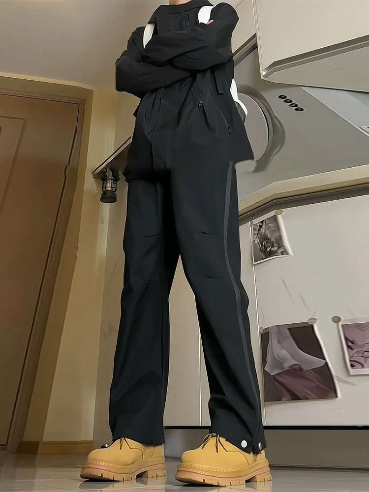 

American Sle Outdoor Climbing Pants Men's Tall Extended Straight Tube Soldier Pants Breathable Waterproof Casual Trousers