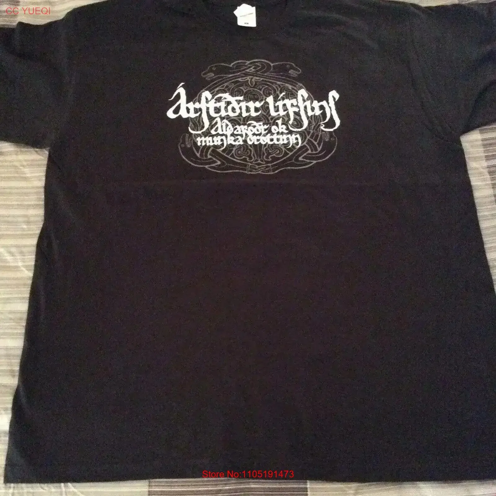 ARSTIDIR LIFSINS Aldafodr t-shirt XL Inquisition Urgehal Urfaust Empyrium vintage lavé mode polyvalente