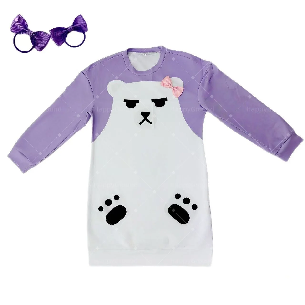 

Demon Hunter of KPop Mira Cosplay White Bear Pajama Women Halloween Carnival Party Clothing