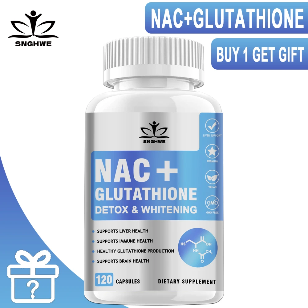 NAC Glutathione - Daily Liver Support Formula for Lung Cleansing Health, Kidney Detoxification, Brain and Respiratory Supplement