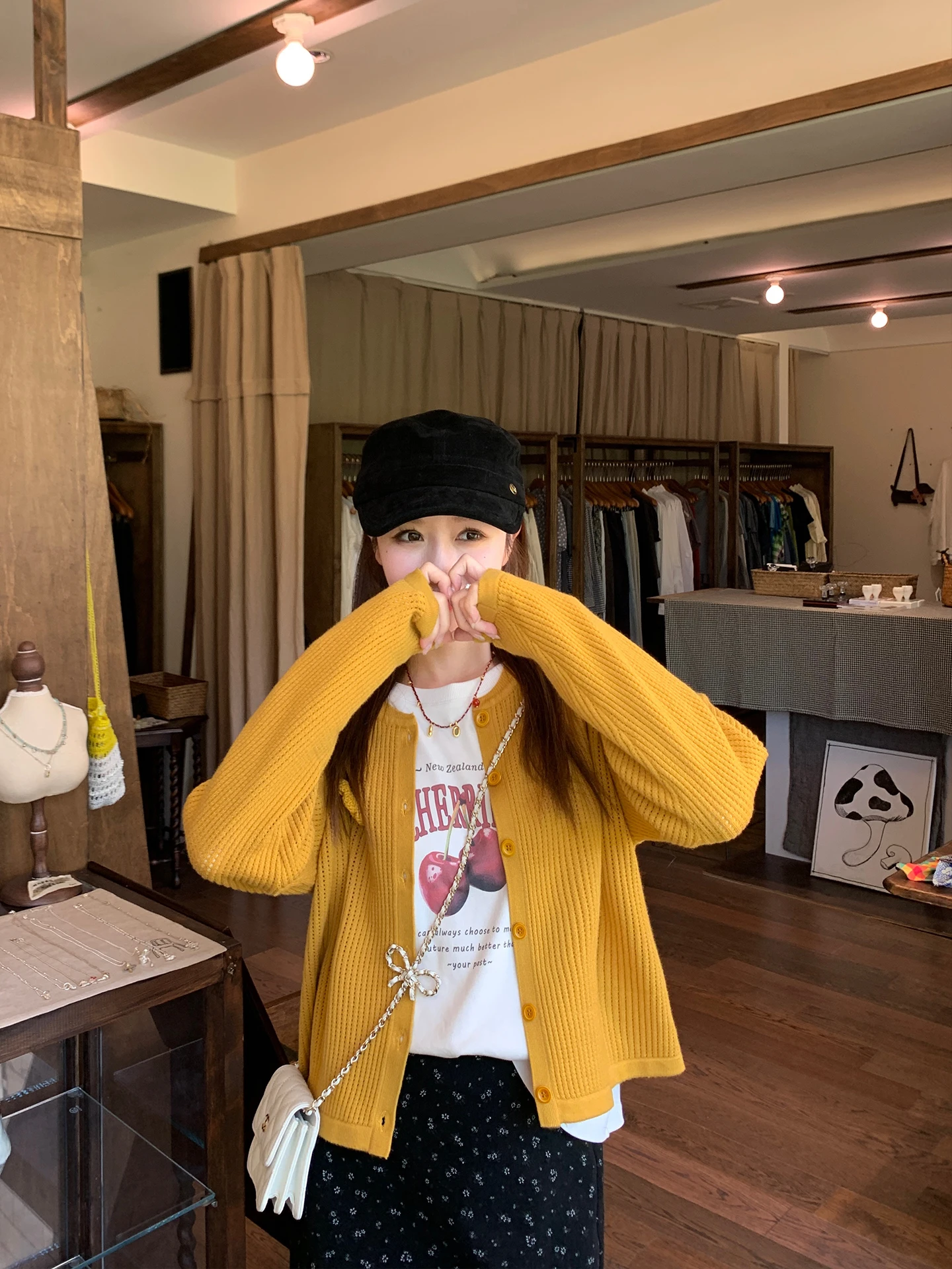 

YANUOYU Hollow out Knitted Cardigan Women's Aosphere Sweater Long Sve round Ne Warmth Autumn Faion Commute Sle