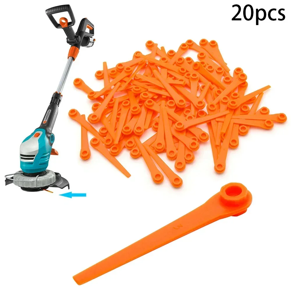 Cuchillas de plástico para cortadora de césped, repuesto para Gardena 9823, 9825, 9820, 9821, accesorios para jardín, venta al por mayor, 20 unidades