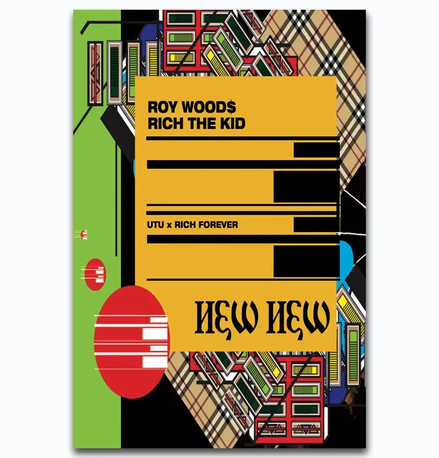 Hot New Custom Roy Wood$ Feat Rich The Kid-Silk Art Poster Wall Sticker Decoration Gift