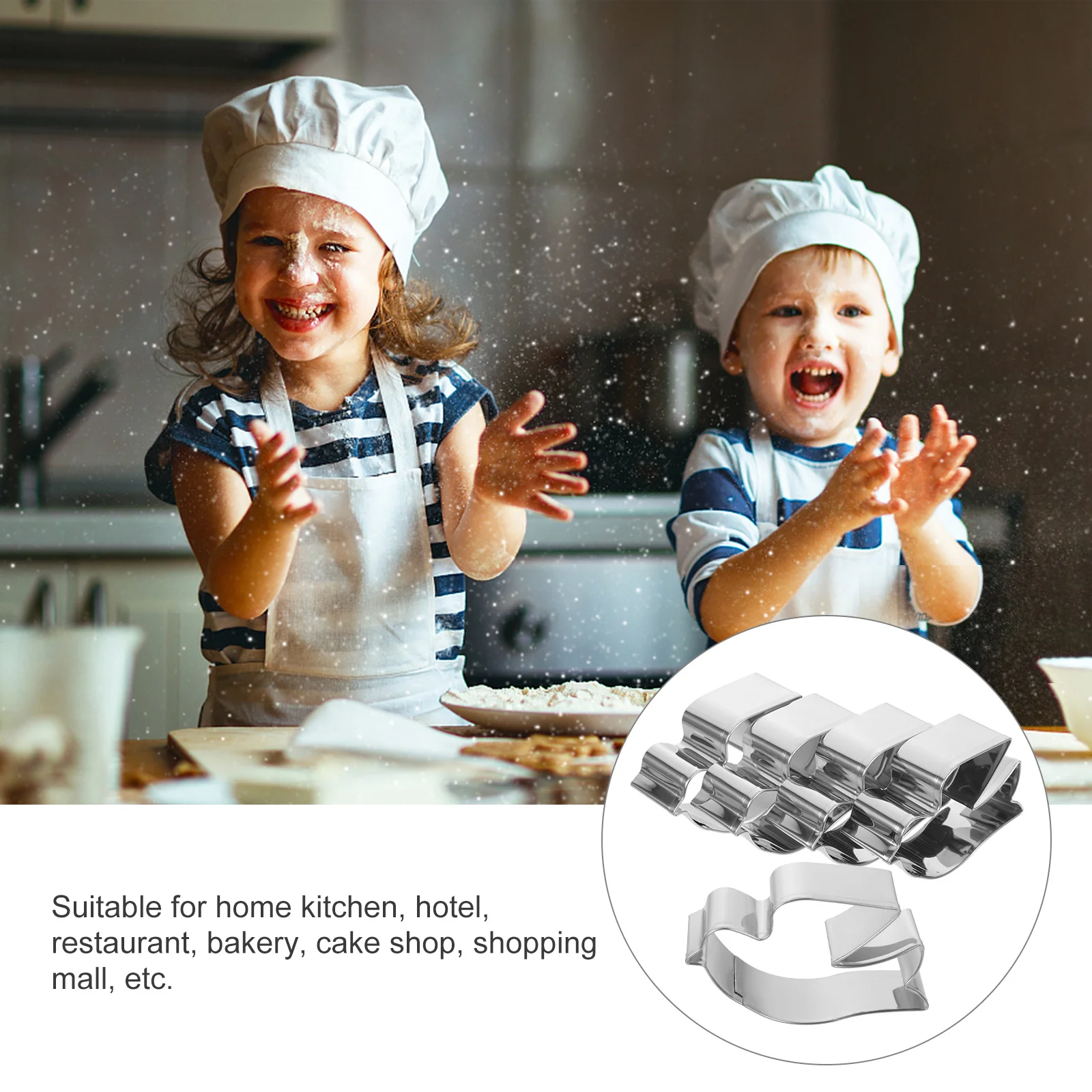 

5Pcs Cute Pigeon Cookie Cutters Set Stainless Steel Baking Tools for Shaping Cookies Mousse Clay Festival Snacks