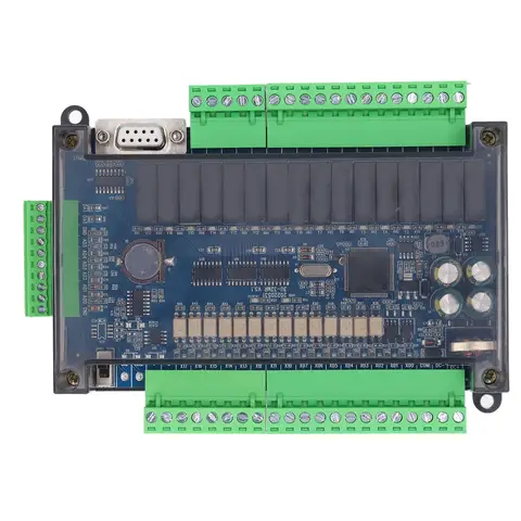 Programmable Logic Controller 16 in 16 Out Connect Text Screen 24VDC 5A High Speed PLC Industrial Control Board for Production