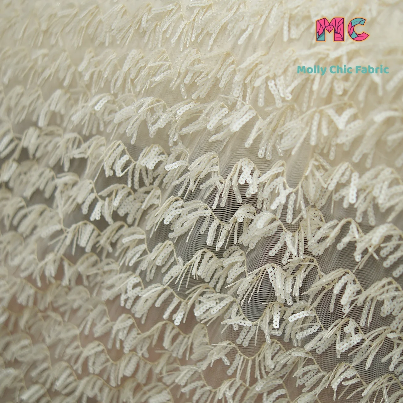 Nova malha em forma de s borla 5mm iridescente lantejoulas bordado tecido costurado dança latina vestido de noite vestido tecidos de casamento para costura