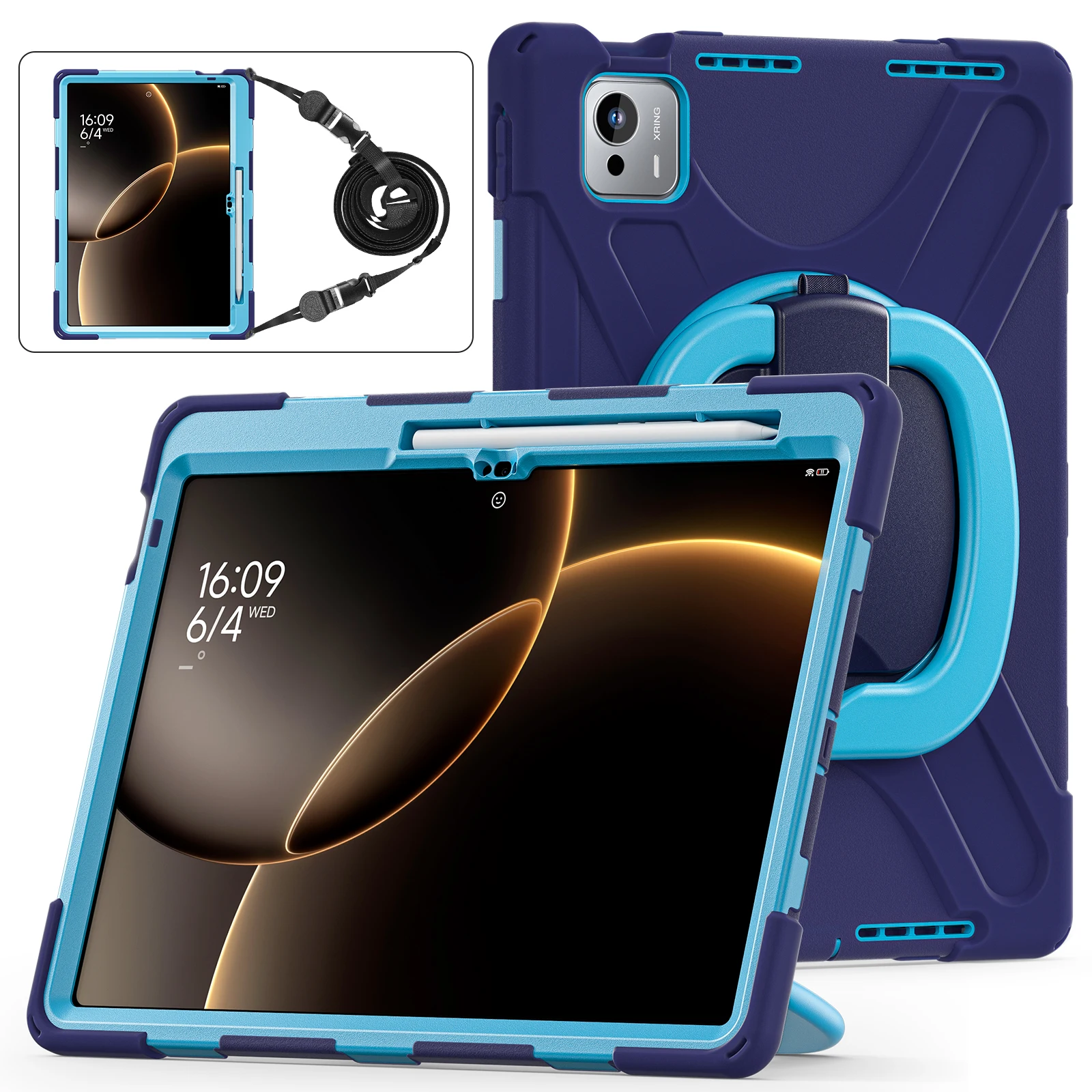 

360 Rotating Rugged Armor Case For Xiaomi Pad 7 Ultra 2025 14.0 inch Heavy Duty Cover With Handle Grip Shoulder Strap Shockproof