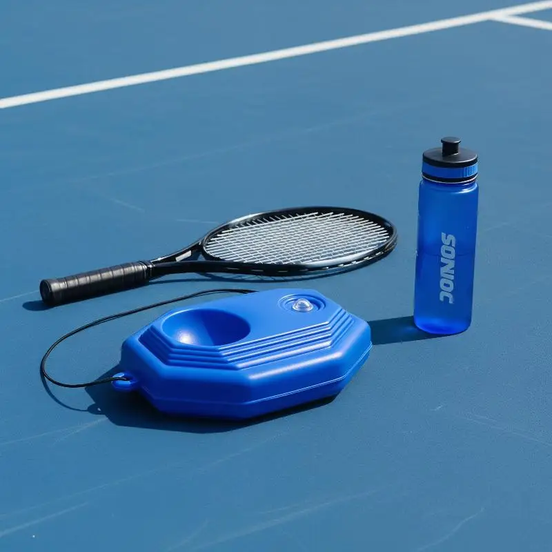 New Tennis Practice Rebound Base with Attached Ball for Home Sports Training Family and Individual Sessions