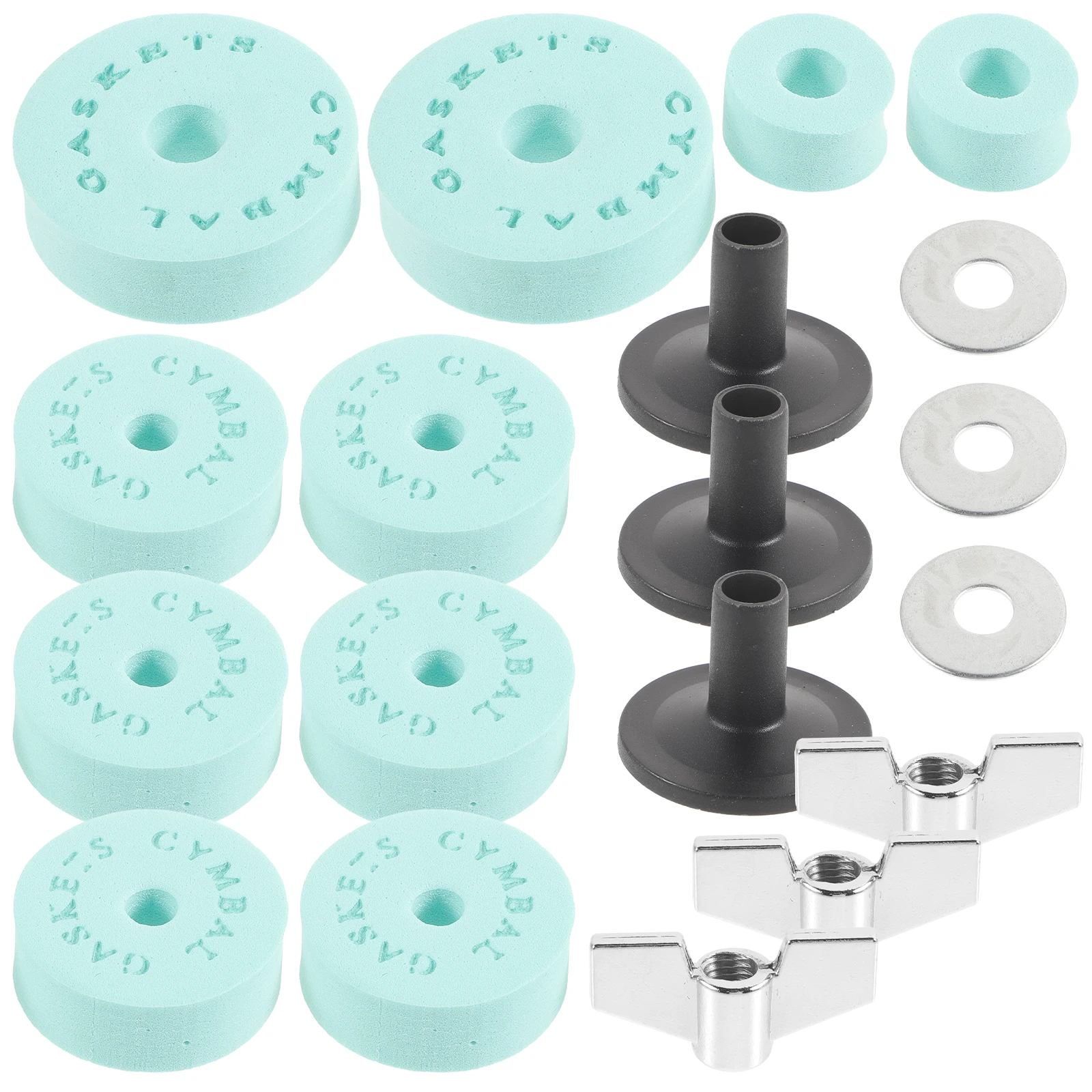 

1Set Drum Kit Eva Cotton Pads Cymbal Stand Tube Durable Drum Nonslip Pad Cymbal Metal Washer Accessories Clutch Gasket