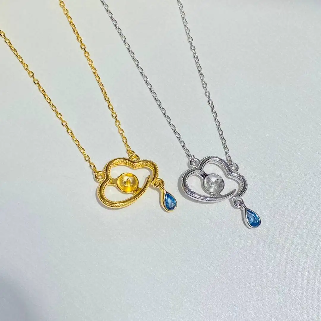 

Ожерелье из стерлингового серебра S925, фурнитура для ювелирных изделий, крепления, детали, крепления для жемчуга 6-7 мм, камни, 5 шт./лот