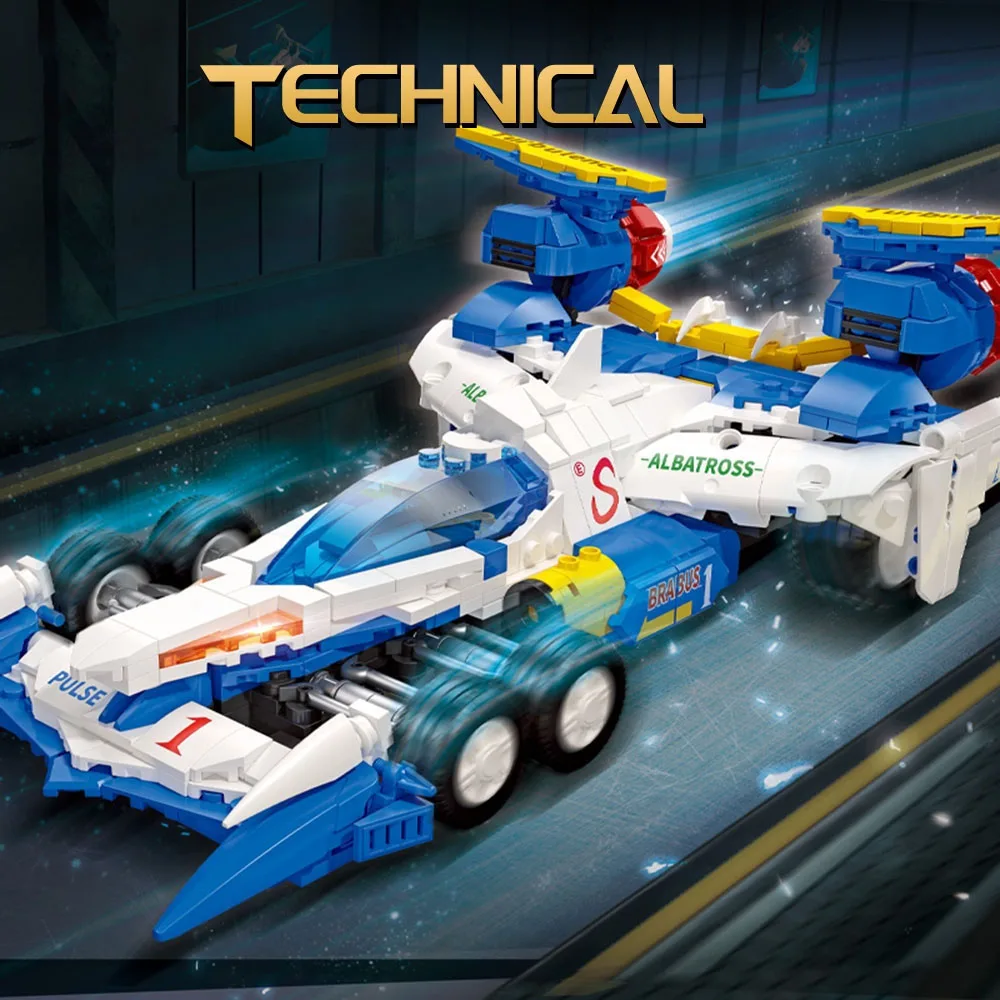 Technical 92003 anime  Future GPX Cyber Formula One Moc AKF-11 Model Asrada Buliding Block Technical Bricks Set Toys for Kids