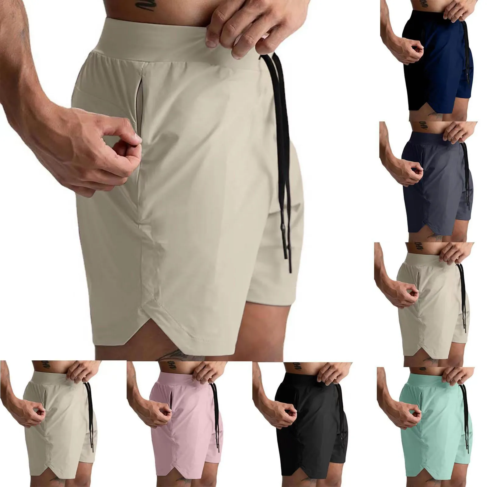 Men\'s Sports Shorts Quick-Drying Training Jogging Outdoor Running Lightweight Shorts Fashion Soft Causal Breathable Trousers