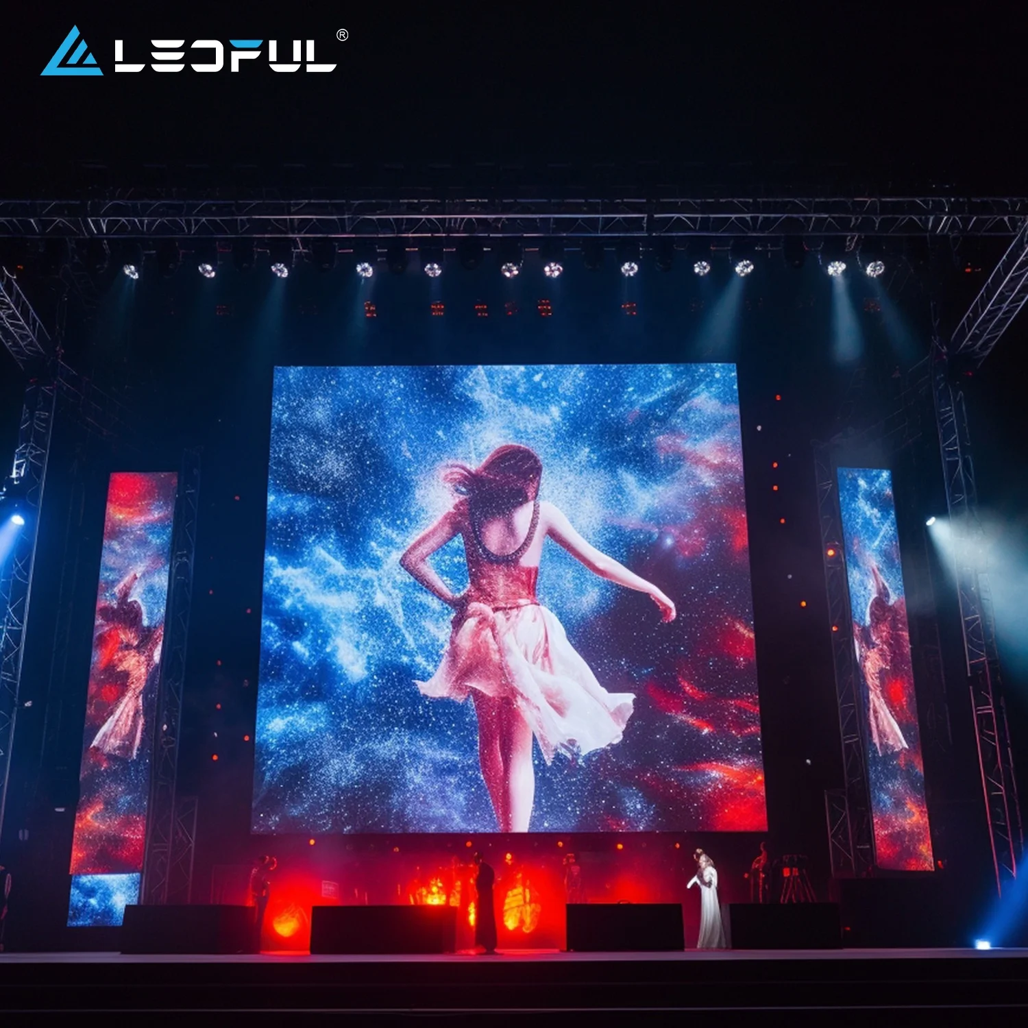 Aluguel interno e externo colorido 500x500mm, display de parede led, publicidade, vídeo, casamento, outdoor, display led